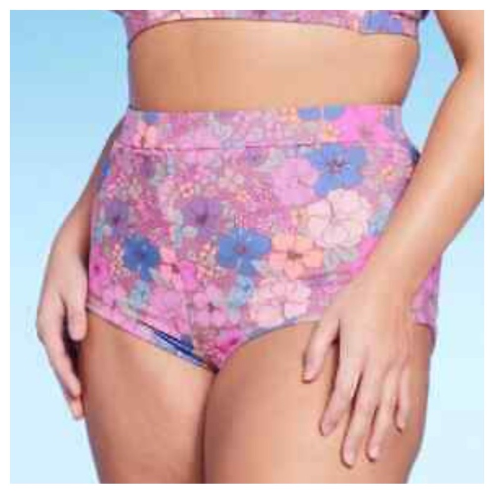 💵NWT Wild Fable Cheeky High Waist Boy Short Bikini Bottom Size 1X (17/18)